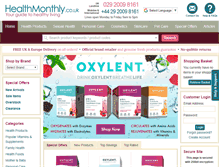 Tablet Screenshot of healthmonthly.co.uk